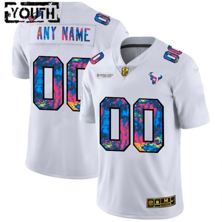 Maillot Houston Texans Custom Nike 2020 Blanc Multicolore - Enfant